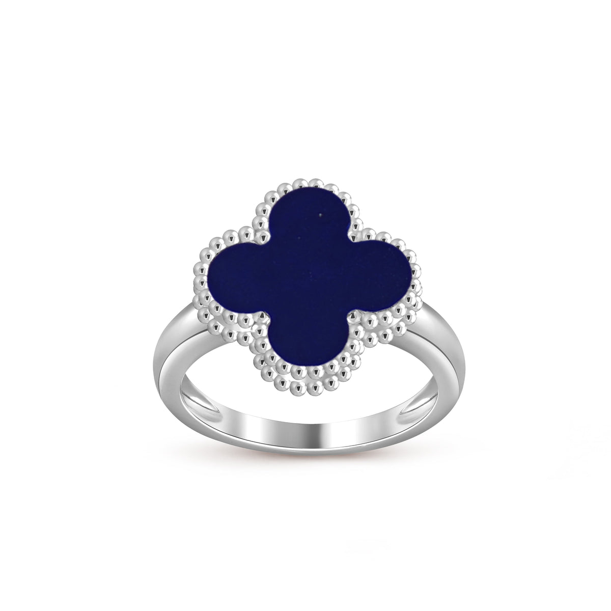 [Azure Tears]LUCKY CLOVER VINTAGE WHITE GOLD RING COLLECTION