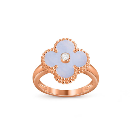 [Azure Tears]GLÜCKKLEE RINGKOLLEKTION AUS ROSÉGOLD MIT DIAMANTENAKZENTEN
