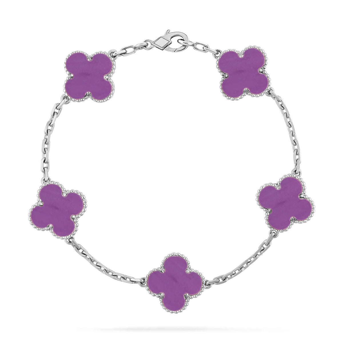 [Azure Tears]LUCKY CLOVER 5-MOTIF-ARMBAND – VIOLET COLLECTION