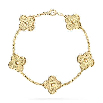 [Azure Tears]LUCKY CLOVER 5-MOTIV-ARMBAND - BRONZIERUNG