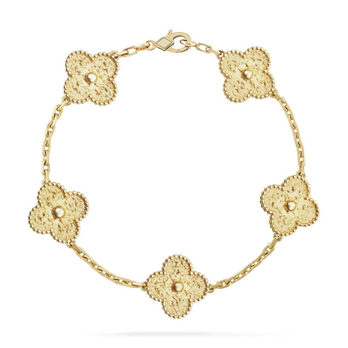 [Azure Tears]LUCKY CLOVER 5-MOTIV-ARMBAND - BRONZIERUNG