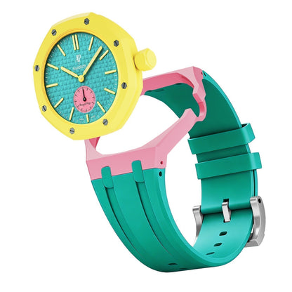 [Azure Tears]OAK POP EXCLUSIVE PINK AND GREEN SILICONE STRAP