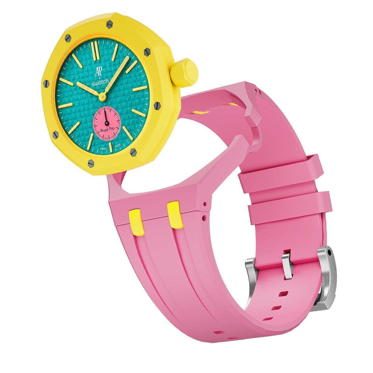 [Azure Tears]OAK POP EXCLUSIVE PINK AND YELLOW SILICONE STRAP