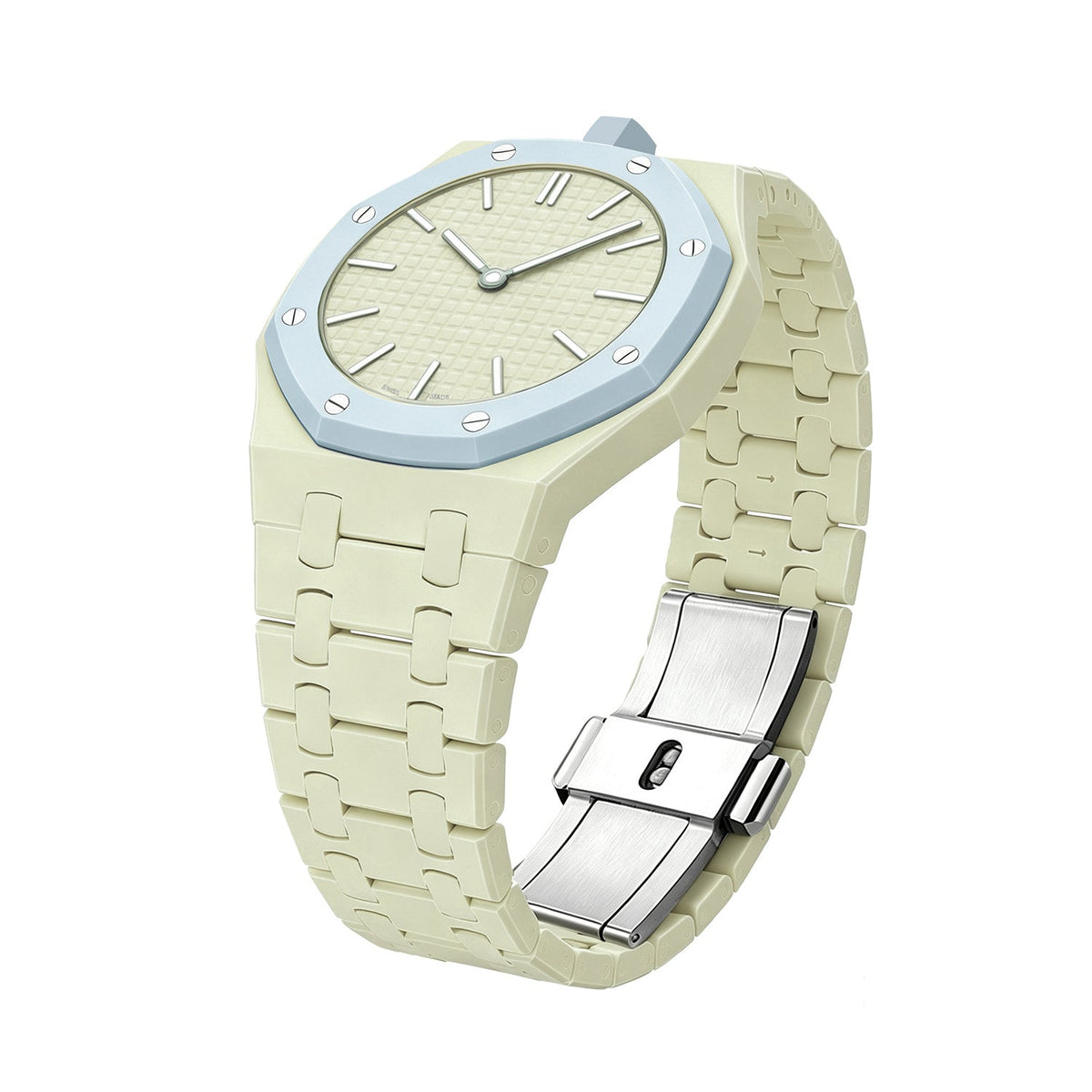 [Azure Tears]OAK POP EXCLUSIVE CREAMY YELLOW BIOCERAMIC STRAP
