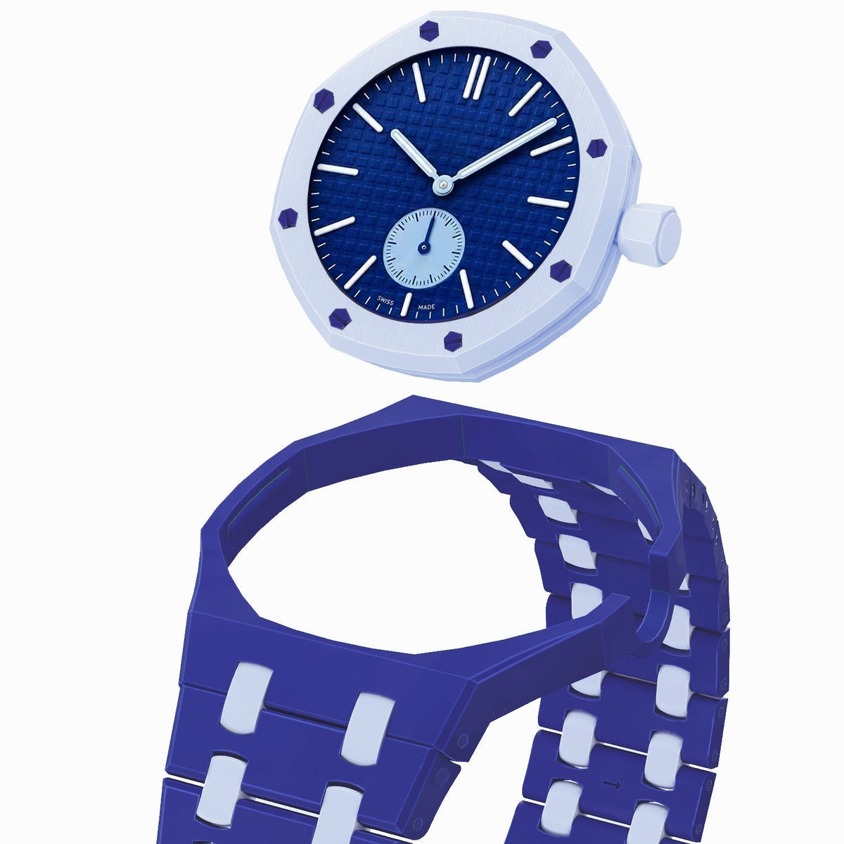 [Azure Tears]OAK POP EXKLUSIVES DUNKELBLAUES UND HELLBLAUES BIOCERAMIC-ARMBAND