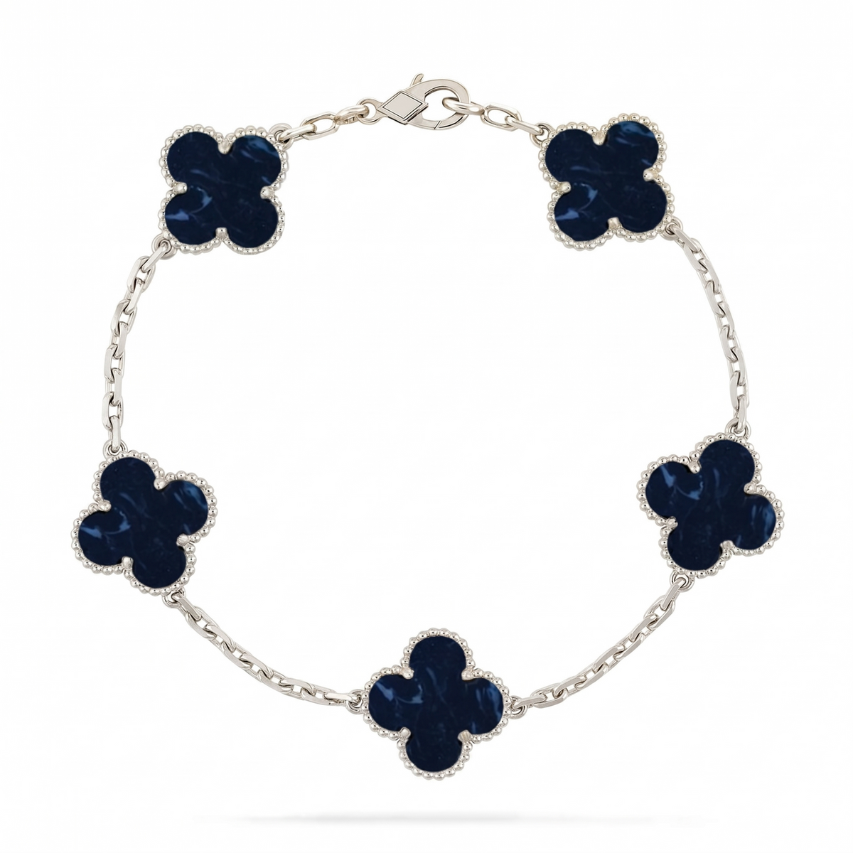 [Azure Tears]LUCKY CLOVER 5-MOTIF BRACELET - PIETERSITE COLLECTION