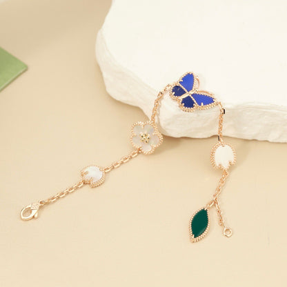 [Azure Tears]FRÜHLINGSZAUBER SCHMETTERLINGS- & BLUMEN-CHARM-ARMBAND