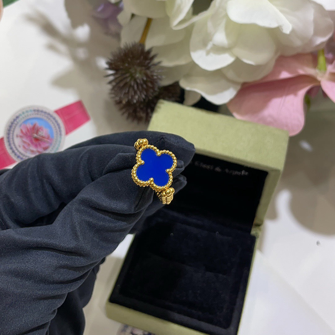 [Azure Tears]LUCKY CLOVER GOLD WENDEBARER RING