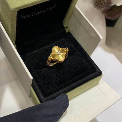 [Azure Tears]LUCKY CLOVER GOLD WENDEBARER RING