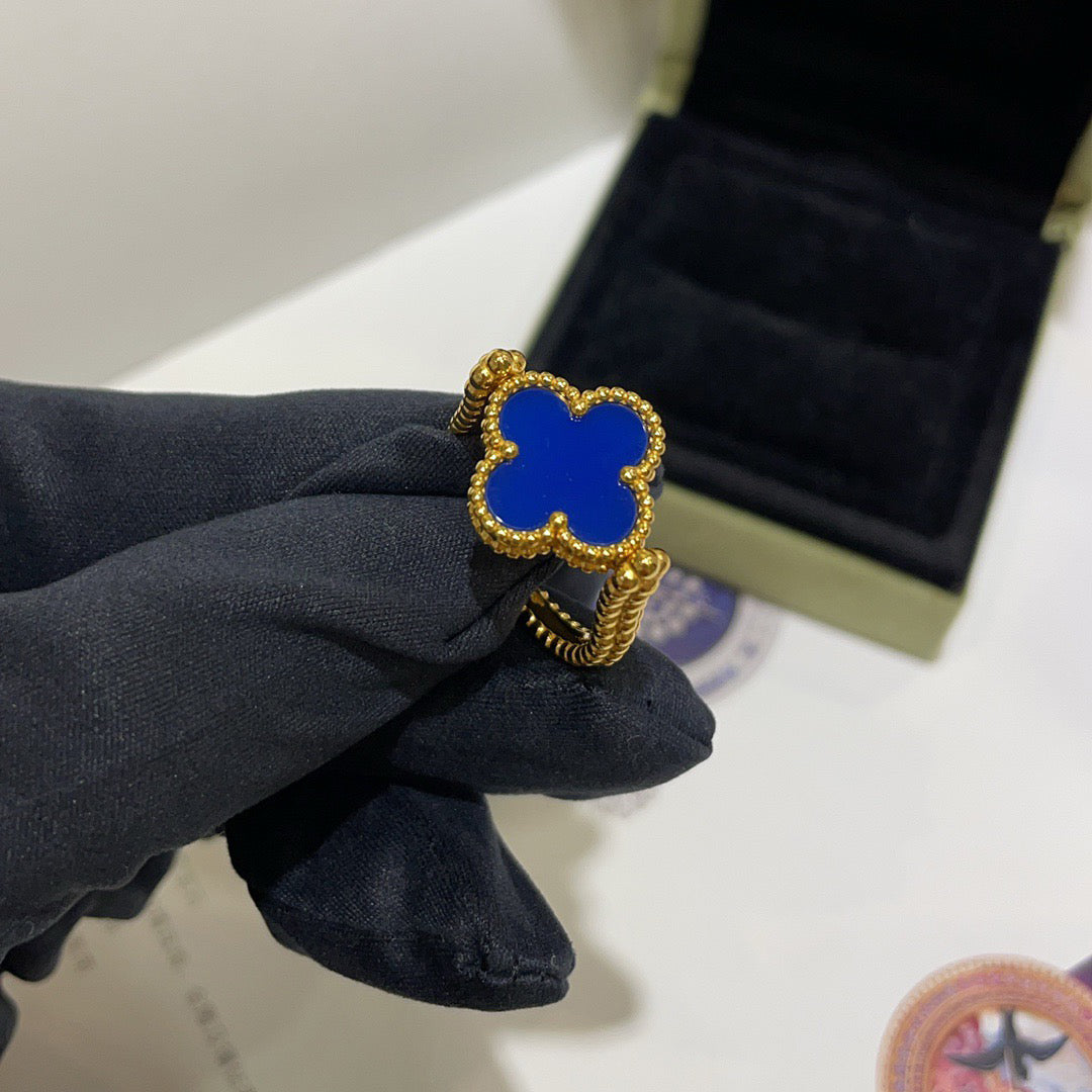 [Azure Tears]LUCKY CLOVER GOLD WENDEBARER RING