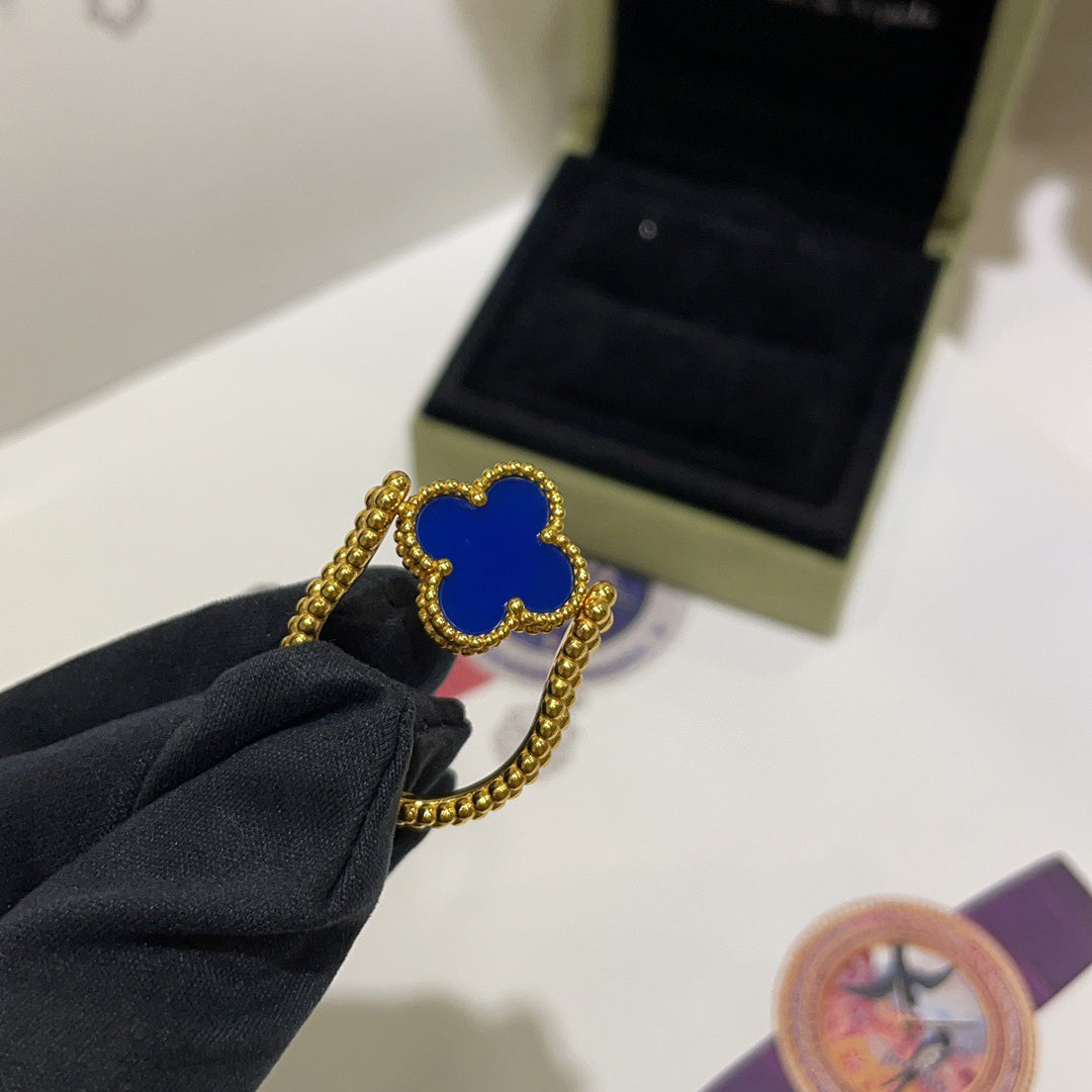 [Azure Tears]LUCKY CLOVER GOLD WENDEBARER RING