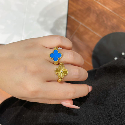 [Azure Tears]LUCKY CLOVER GOLD WENDEBARER RING