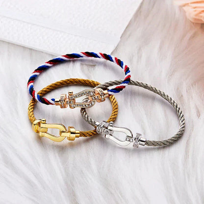 [Azure Tears]KRAFTVOLLES HUFEISEN-ARMBAND - GOLD