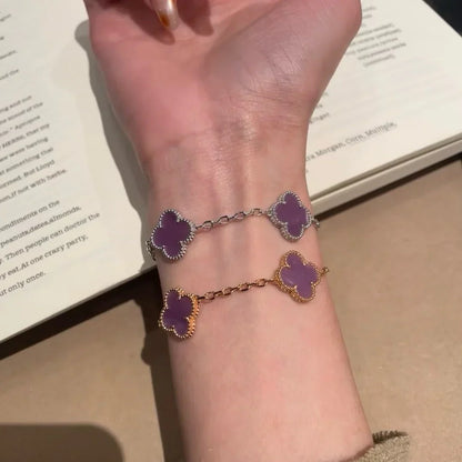 [Azure Tears]LUCKY CLOVER 5-MOTIF-ARMBAND – VIOLET COLLECTION