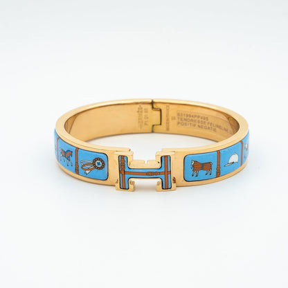 [Azure Tears]H ROSE GOLD ARMBAND BLAUE KERAMIK
