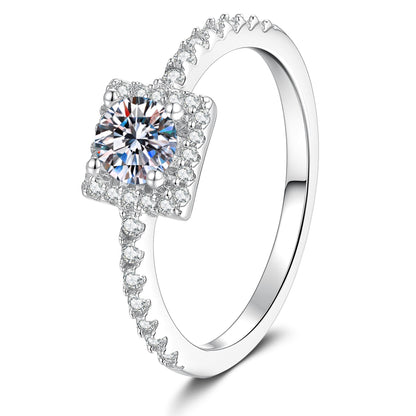 [Azure Tears]FEINER ZUCKERWÜRFEL-MOISSANITE-RING