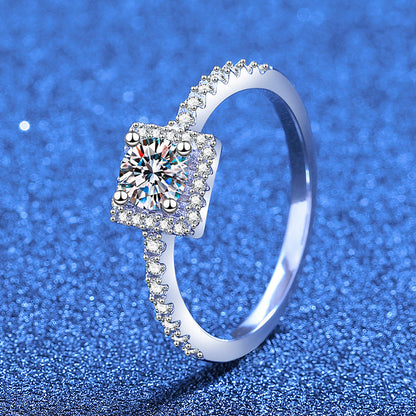 [Azure Tears]FEINER ZUCKERWÜRFEL-MOISSANITE-RING