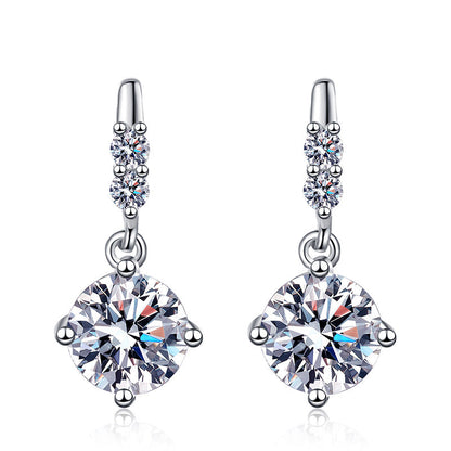 [Azure Tears]DYNAMISCHE QUASTE MOISSANITE-TROPFENOHRRINGE