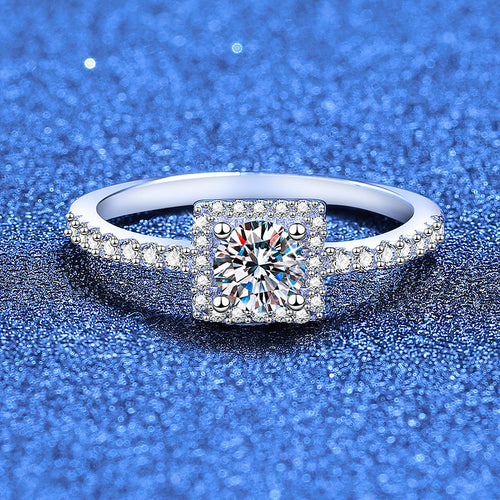 [Azure Tears]FEINER ZUCKERWÜRFEL-MOISSANITE-RING