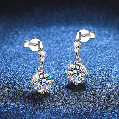 [Azure Tears]DYNAMISCHE QUASTE MOISSANITE-TROPFENOHRRINGE