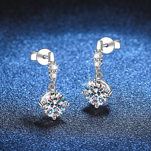 [Azure Tears]DYNAMISCHE QUASTE MOISSANITE-TROPFENOHRRINGE