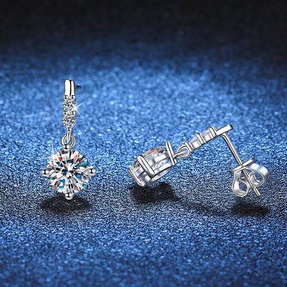 [Azure Tears]DYNAMISCHE QUASTE MOISSANITE-TROPFENOHRRINGE