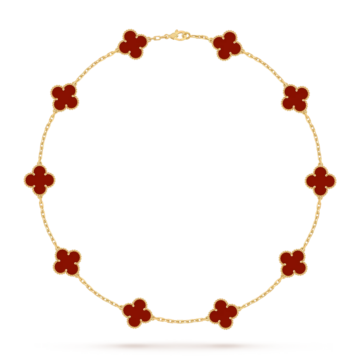 [Azure Tears]KLASSISCHES GLÜCKLICHES 10-BLATT-KLEE-HALSKETTE GOLD KOLLEKTION