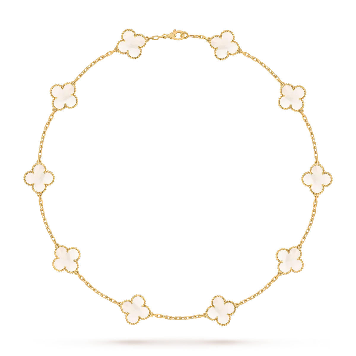 [Azure Tears]KLASSISCHES GLÜCKLICHES 10-BLATT-KLEE-HALSKETTE GOLD KOLLEKTION