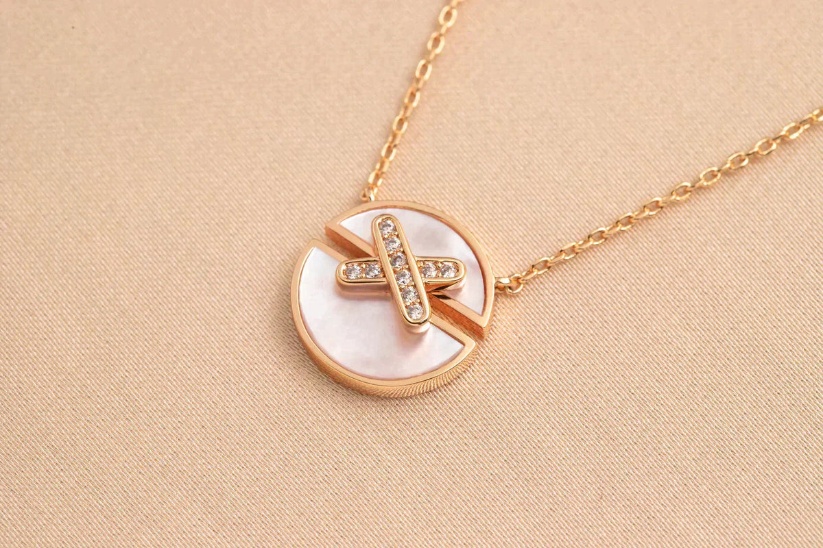 [Azure Tears]JEUX DE ROSE GOLD DIAMOND NECKLACE