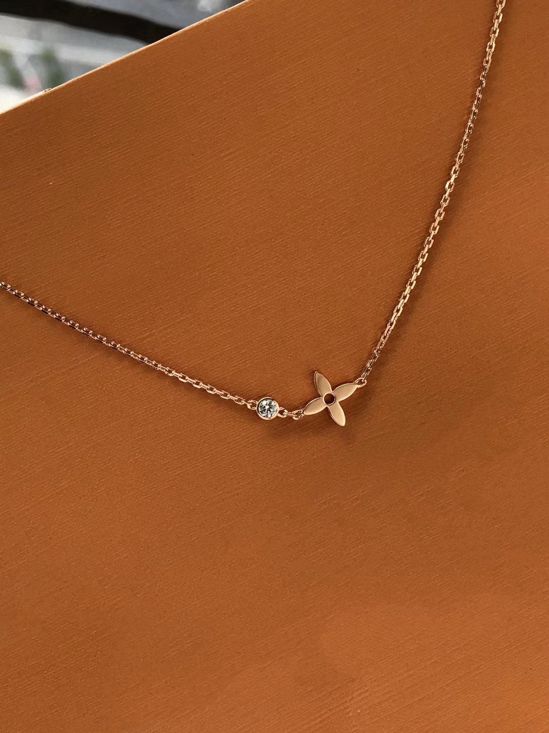 [Azure Tears]BLOSSOM ANHÄNGER ROSÉGOLD UND DIAMANT