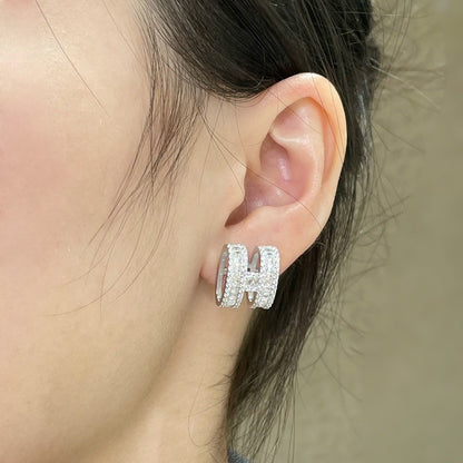 [Azure Tears]H OHRSTECKER MIT SILBERNEN DIAMANTEN