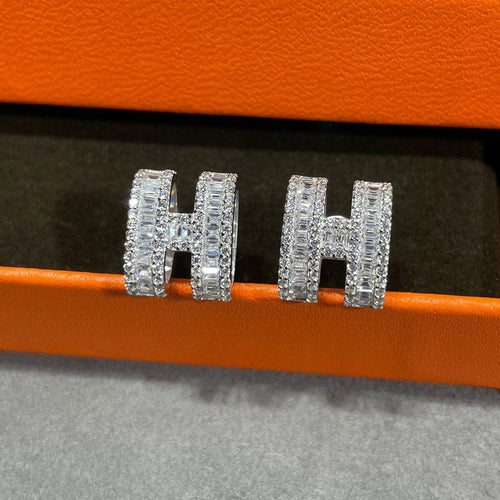 [Azure Tears]H OHRSTECKER MIT SILBERNEN DIAMANTEN