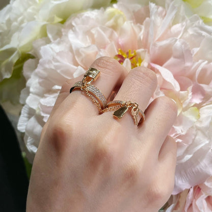 [Azure Tears] HM KELLY GLÖCKCHEN DOPPELRING IN MIT DIAMANTEN