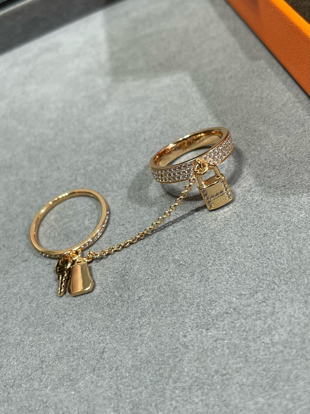 [Azure Tears] HM KELLY GLÖCKCHEN DOPPELRING IN MIT DIAMANTEN