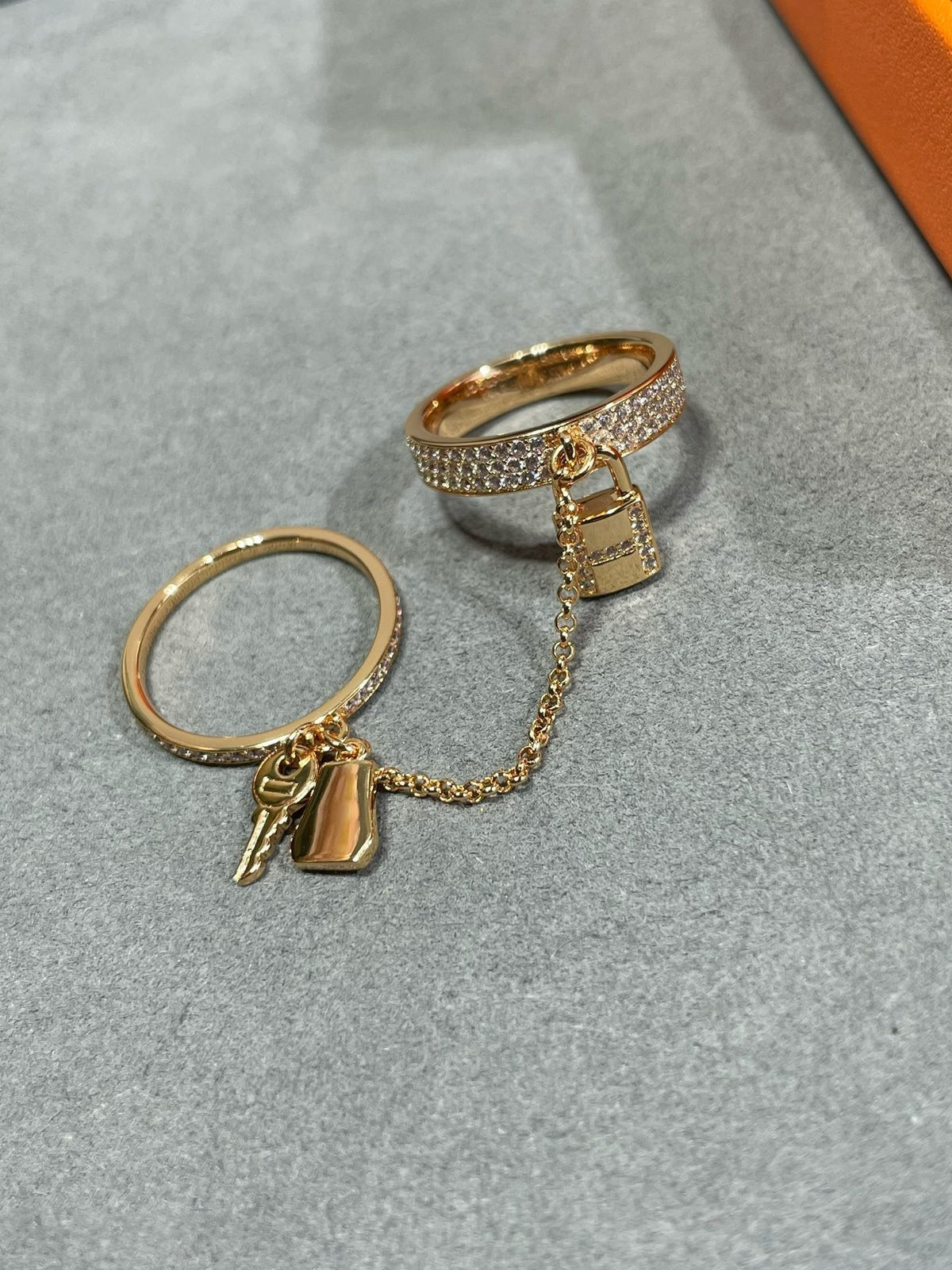 [Azure Tears] HM KELLY GLÖCKCHEN DOPPELRING IN MIT DIAMANTEN