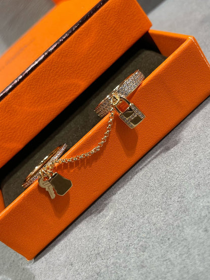 [Azure Tears] HM KELLY GLÖCKCHEN DOPPELRING IN MIT DIAMANTEN