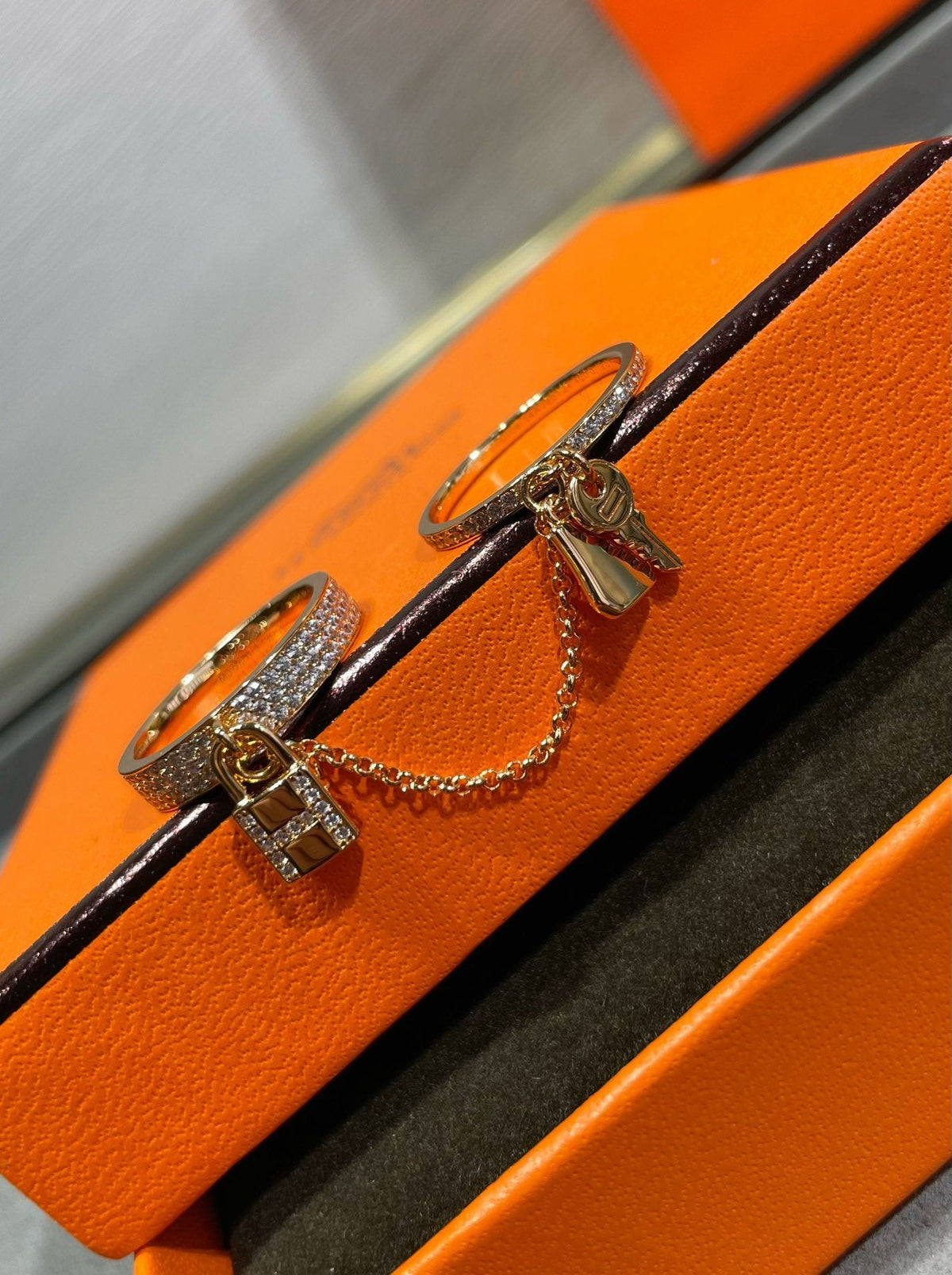 [Azure Tears] HM KELLY GLÖCKCHEN DOPPELRING IN MIT DIAMANTEN
