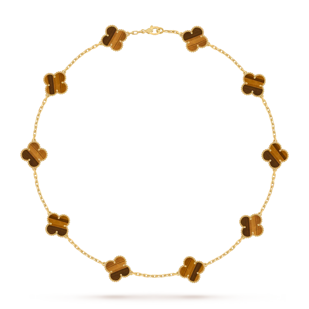 [Azure Tears]KLASSISCHES GLÜCKLICHES 10-BLATT-KLEE-HALSKETTE GOLD KOLLEKTION