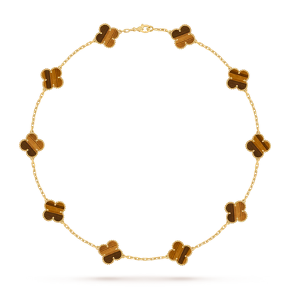 [Azure Tears]KLASSISCHES GLÜCKLICHES 10-BLATT-KLEE-HALSKETTE GOLD KOLLEKTION