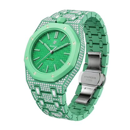 [Azure Tears]ロイヤルオーク ポップ エクスクルーシブ バイオセラミックケース＆バイオセラミックブレスレット フルダイヤ