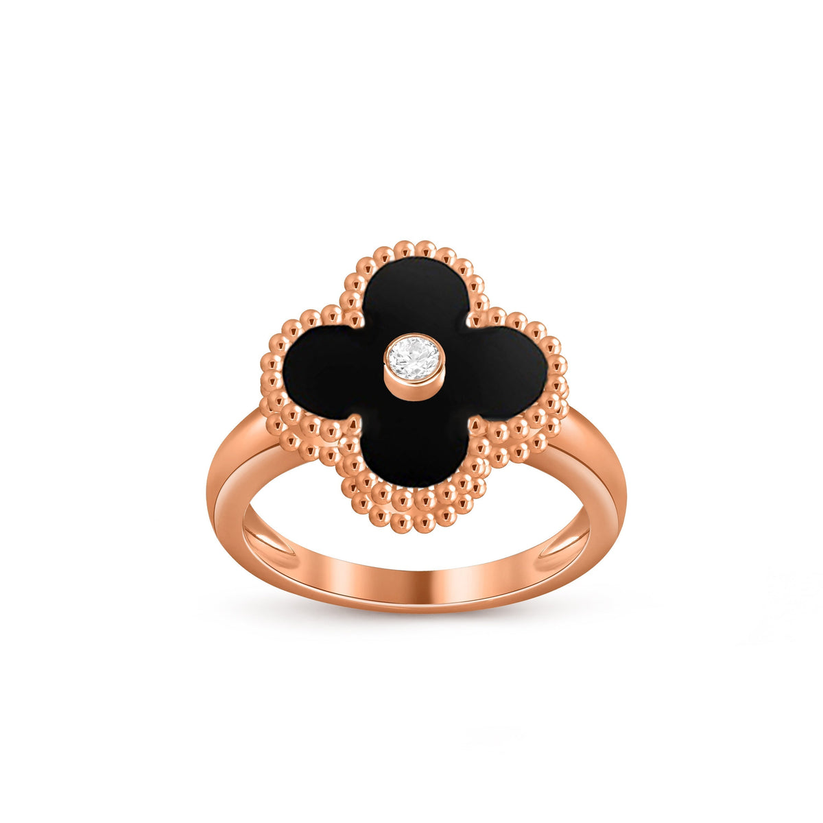 [Azure Tears]GLÜCKKLEE RINGKOLLEKTION AUS ROSÉGOLD MIT DIAMANTENAKZENTEN