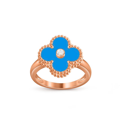 [Azure Tears]GLÜCKKLEE RINGKOLLEKTION AUS ROSÉGOLD MIT DIAMANTENAKZENTEN