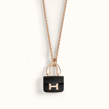[Azure Tears]CONSTANCE BLACK PEDANT ROSE GOLD HALSKETTE