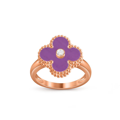 [Azure Tears]GLÜCKKLEE RINGKOLLEKTION AUS ROSÉGOLD MIT DIAMANTENAKZENTEN