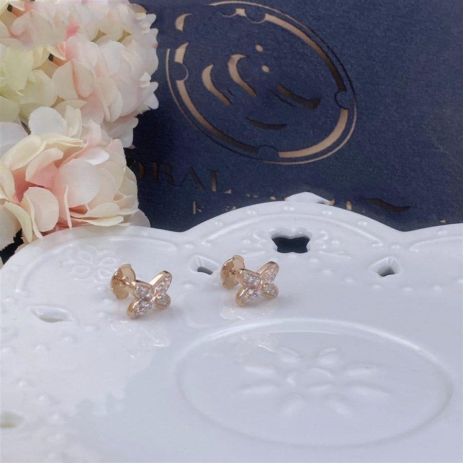 [Azure Tears]ROSÉGOLD DIAMANT OHRRINGE