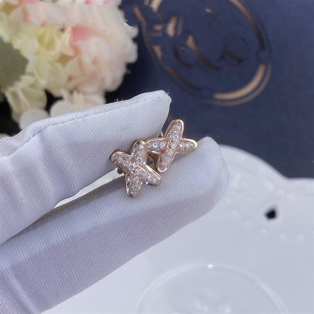 [Azure Tears]ROSÉGOLD DIAMANT OHRRINGE