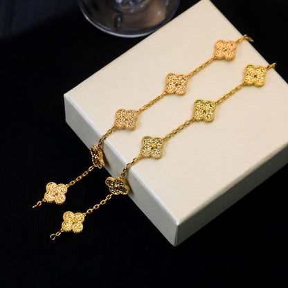 [Azure Tears]LUCKY CLOVER 5-MOTIV-ARMBAND - BRONZIERUNG