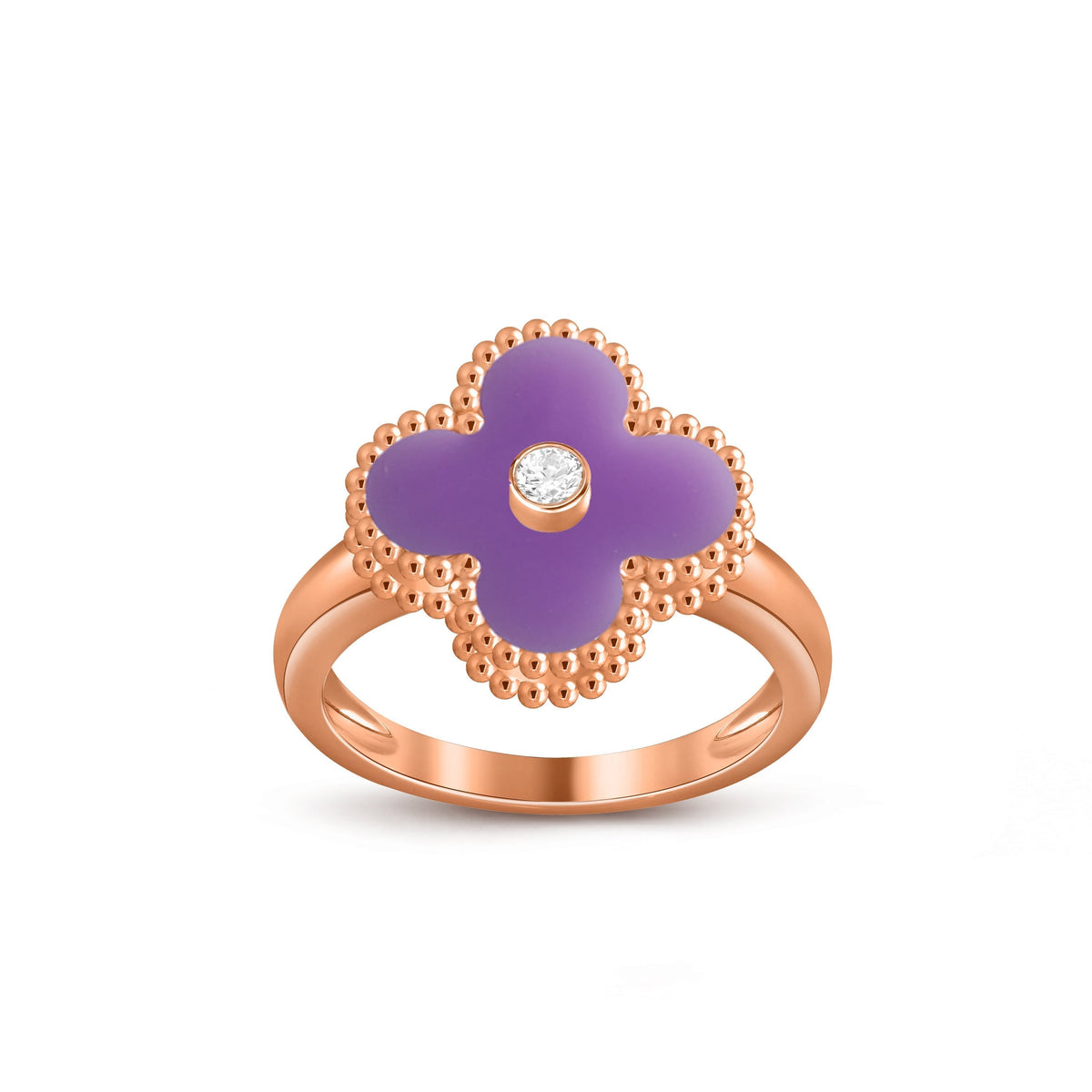 [Azure Tears]GLÜCKKLEE RINGKOLLEKTION AUS ROSÉGOLD MIT DIAMANTENAKZENTEN
