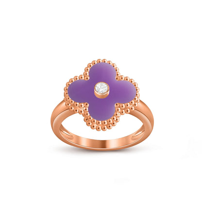 [Azure Tears]GLÜCKKLEE RINGKOLLEKTION AUS ROSÉGOLD MIT DIAMANTENAKZENTEN