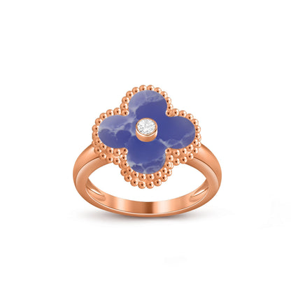 [Azure Tears]GLÜCKKLEE RINGKOLLEKTION AUS ROSÉGOLD MIT DIAMANTENAKZENTEN